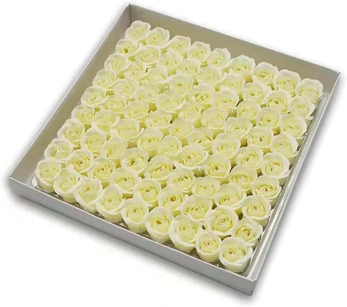 81 stuks Zeep Roos Hoofd Kunstbloem Decoratie Beige