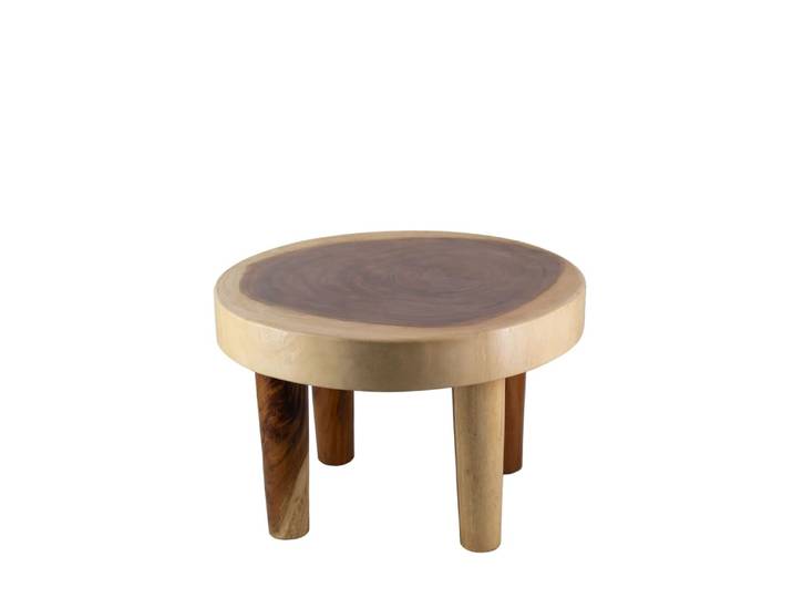 Table basse en bois marron Ø 60 cm