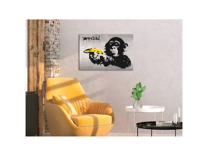 Peinture par numéro - Singe par Banksy Lin Multicolore 60 x 40cm