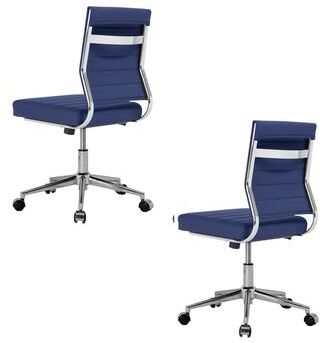 eclife BIFMA Certified 360° Swivel Armless Office Chair 2Pack & 4Pack Available