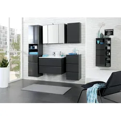 Badezimmer Cardiff ca. 80 cm Grau mit LED