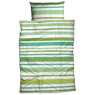 Bettwäsche CASATEX "Banda", grün, B/L: 135cm x 200cm, 1 Stk., 1 Stk., Satin, B/L: 80cm x 80cm, 2 tlg., Satin, Bezug: 100% Baumwolle, Bettwäsche, Bettwäsche, frische moderne Farben
