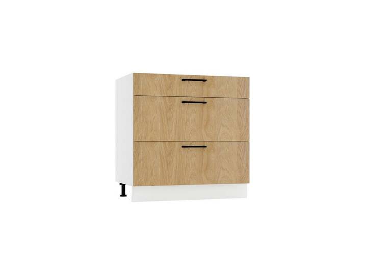 ROYAL24_MARKT Unterschrank - D80S3 - BONIRA - 3 Schubladen für effiziente Organisation (Küchen Unterschrank, 1-St., Premium - BONIRA) Premium - Modern - Exzellent