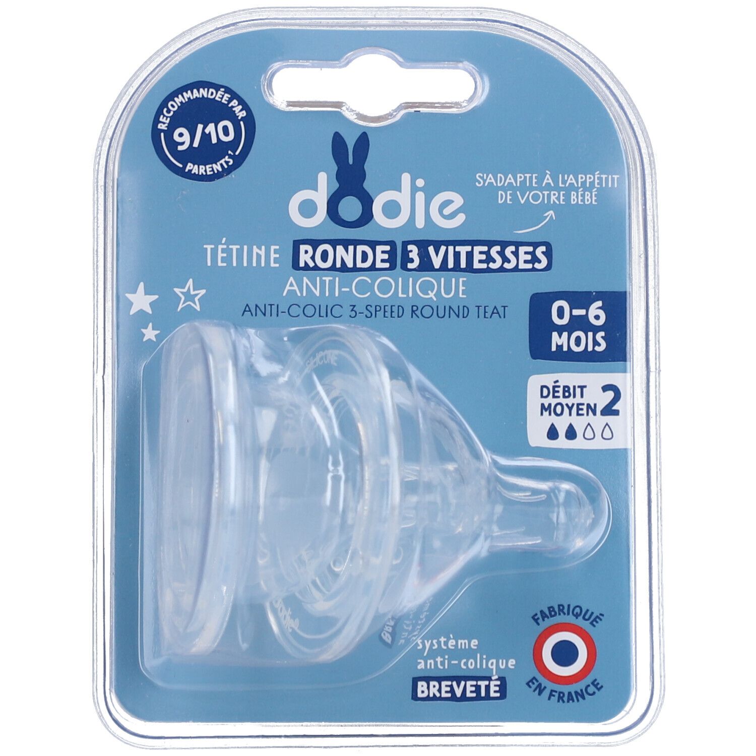Dodie Zuigspeen Initiation 3 Speed 2 Flow 0-6m St Sauger
