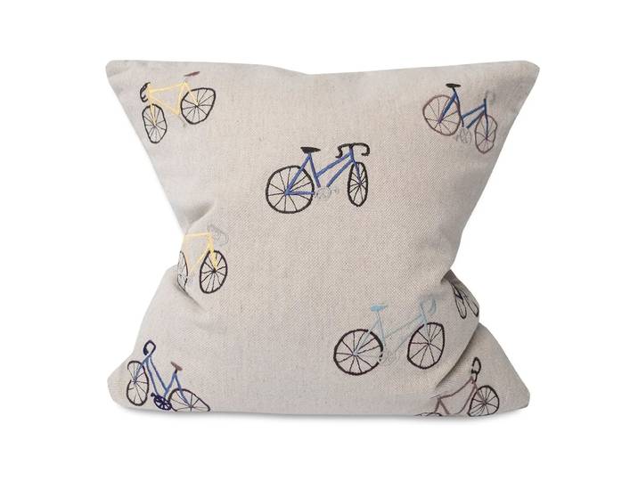 Fine Little Day Taie Bicycles 48x48 cm Beige