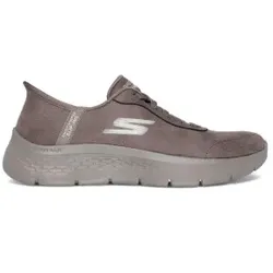 Skechers für Damen. 124837 Pantoletten Go Walk Flex Mali braun Leder Pantoffeln (37), Wohnung, Keine, Lässig