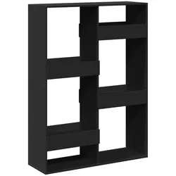 vidaXL Raumteiler Schwarz 100x33x135 cm Holzwerkstoff