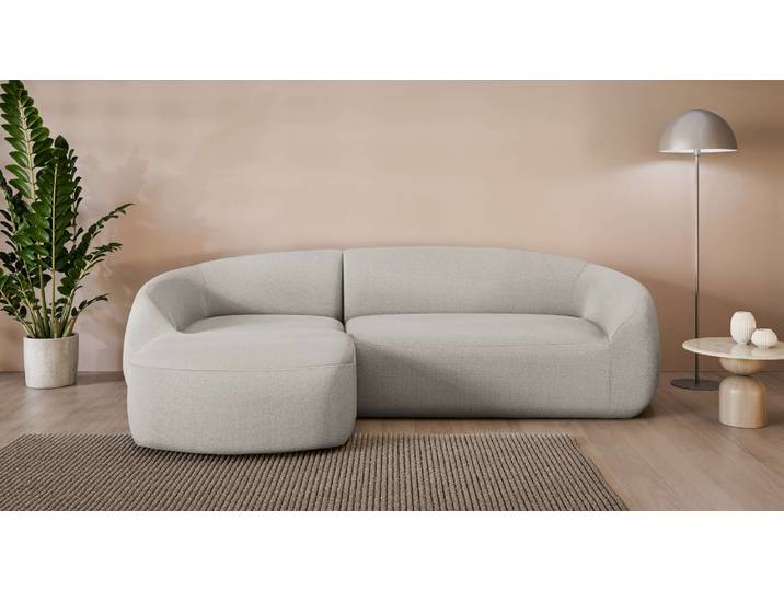 Ecksofa YANI, L-Form, Designersofa, organische Form, Masse B/T/H: 255/170/81 cm , beige, B:255cm H:81cm T:170cm, 100% Polyester, LEGER HOME BY LENA GERCKE, Sofas, Ecksofa, L-Form, Designersofa, organische Form, Masse B/T/H: 255/170/81 cm