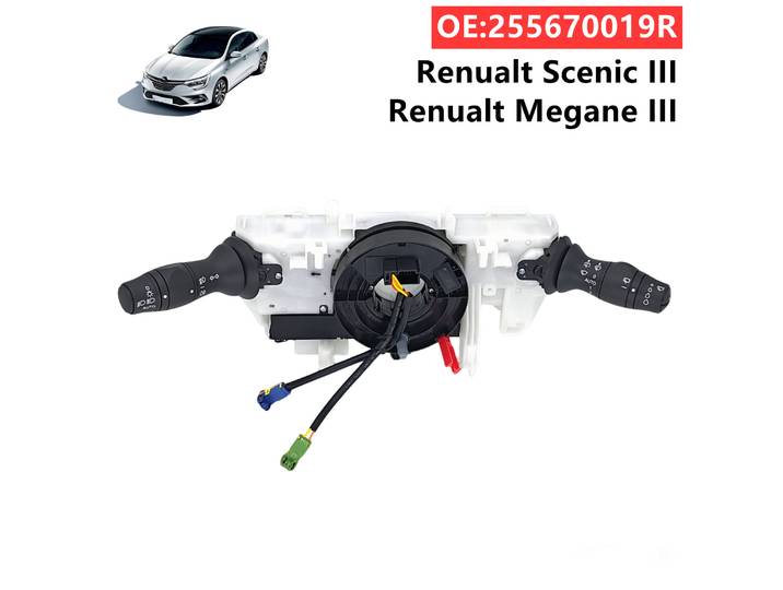 Commutateur de colonne de direction de voiture, interrupteur de clignotant, interrupteur d'essuie-glace, interrupteur combiné pour Renault Megane Ill Scenic Ill 2008-2016 255670019R
