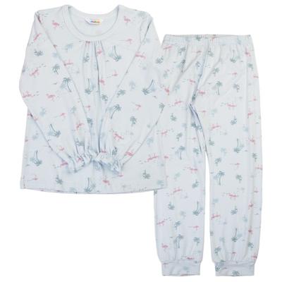 Joha - Girl's Pyjamas - Schlafanzug Gr 90 grau/weiß