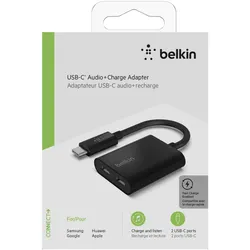 Belkin Connect Audio + Charge - USB-C auf USB-C Kopfhörer-/Ladeadapter - Audio/U...
