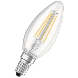 Ledvance E14 LED Kerzenlampe Classic dimmbar klar 4,2W wie 40W 2700K warmweißes Licht hohe Farbwiedergabe CRI97