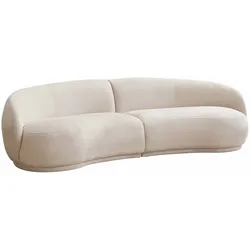 Oviala Business Beige Stoffsofa 3-Sitzer