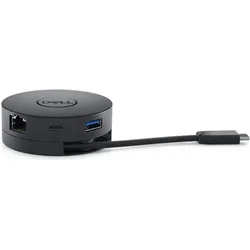 Dell DA300 (Docking Port, 1 Port), Dockingstation + USB Hub, Schwarz
