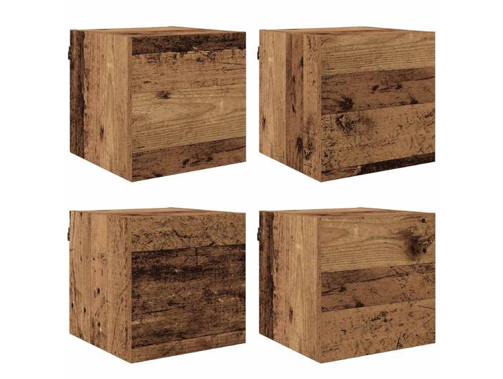 vidaXL - Wandgemonteerde - TV-kast - Oud - hout - Bewerkt - hout