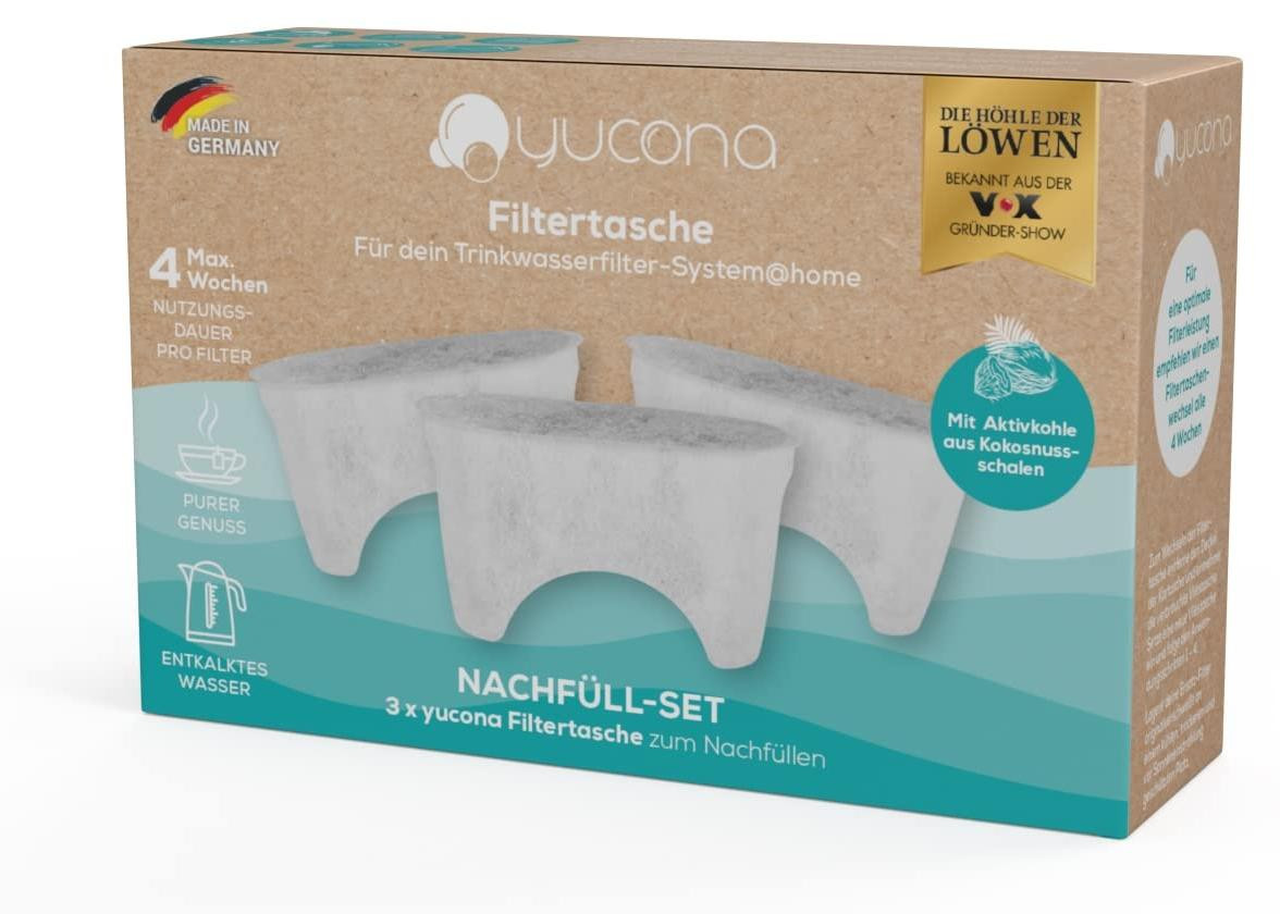 Dripio Waterfilter-navulset met actieve koolstof van kokosnoten voor 3 maanden