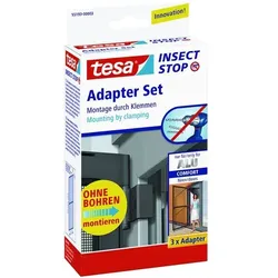 tesa Klemmscharnier für Fliegengitter »Insect Stop Alu Comfort Adapter Set« anthrazit grau