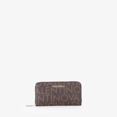 Geldbörse VALENTINO BAGS "REGINA RE", Damen, braun (moro, naturale), Lederimitat, Kleinlederwaren