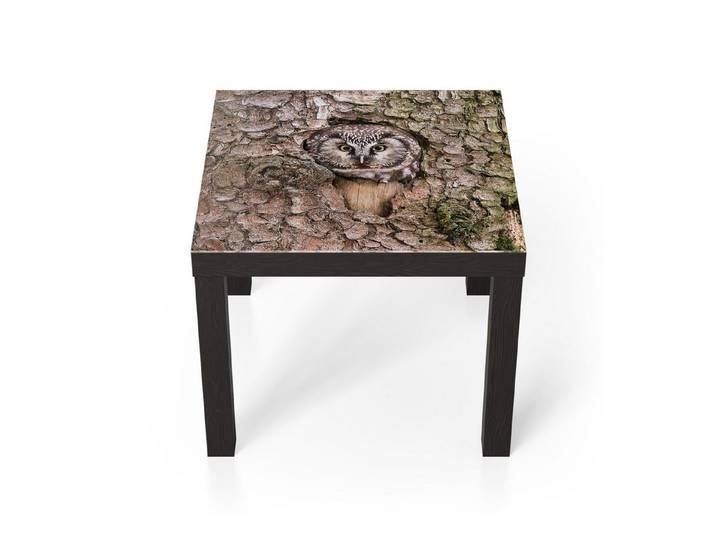 DEQORI Couchtisch 'Wächter der Baumrinde', Glas Beistelltisch Glastisch modern