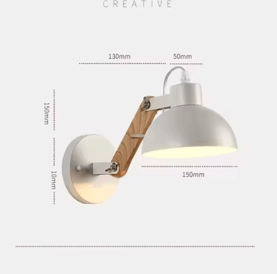 Inspire Curations Nordic Adjustable Robotic Arm Wall Lamp white warm White (2700 3500k)
