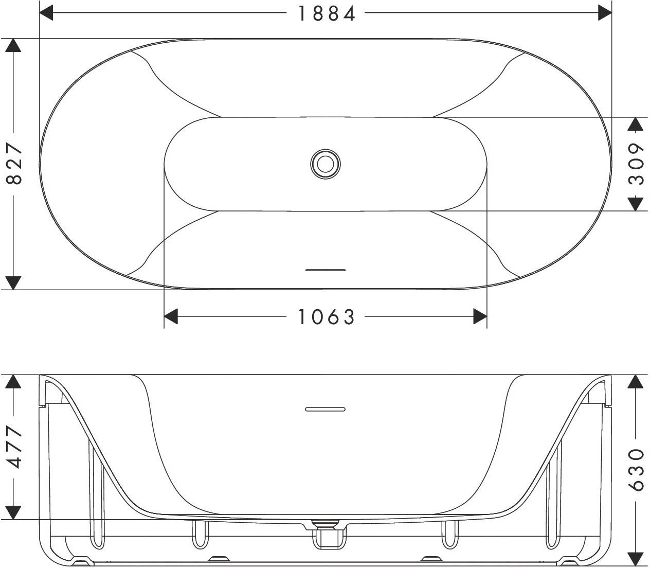 Axor Suite Badewanne 1900/850