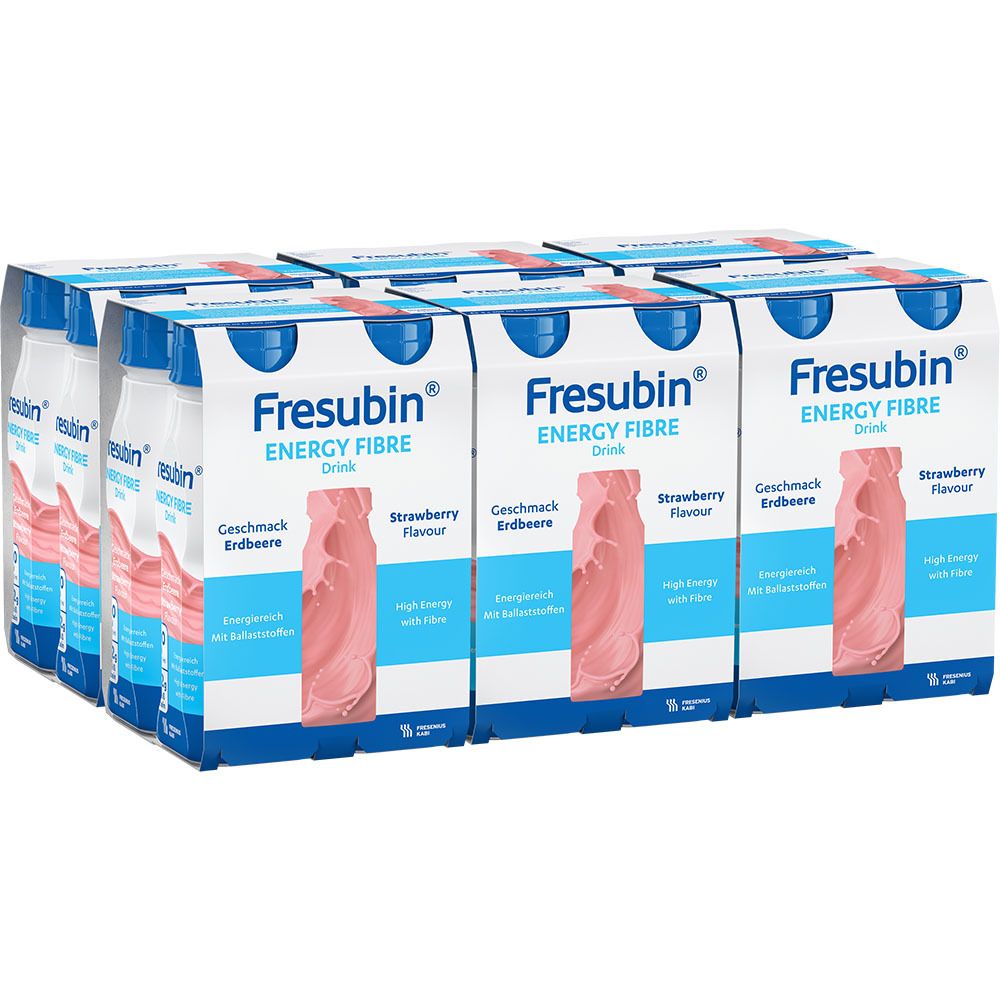 Fresubin Energy Fibre Drink Erdbeere Trinkflasche 24x200 ml Lösung