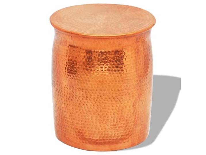 vidaXL Hocker/Beistelltisch aus gehämmertem Aluminium Kupferfarben