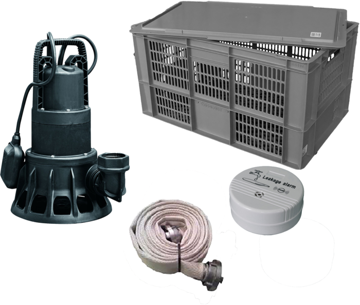 Ewuaqua iFlut Anti-Flut Set Hochwasserpumpe 10202 Tauchmotorpumpe, 8 cmb/h, 15m C-Schlauch