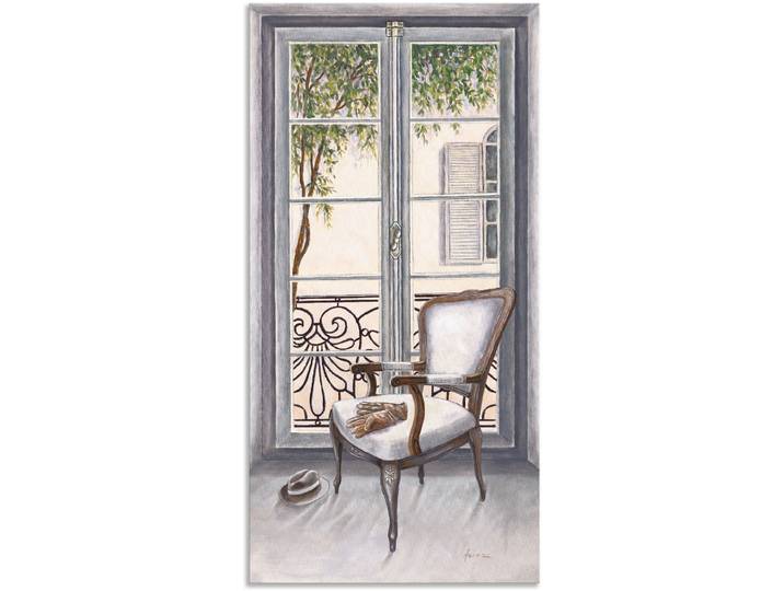 Wandbild ARTLAND Sessel vor einem Fenster , weiss (farbe bild(er): weiß), B:20cm H:40cm, Bilder, Wandbild, als Alubild, Leinwandbild in verschied. Grössen