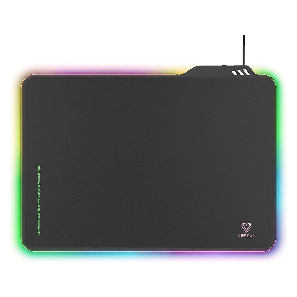 Vertux Egérpad - FLUXPAD (csúszásmentes, vízálló, RGB LED, fekete) (EPDVERFLUXPAD)
