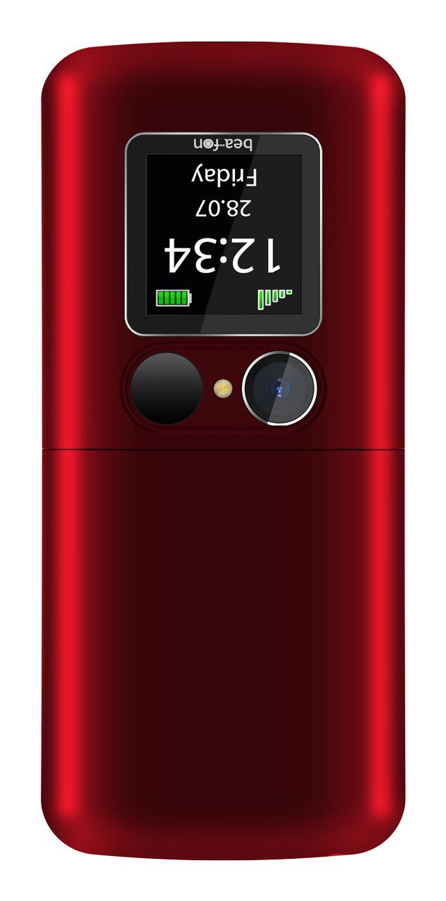Beafon 2G Smartphone 5,59 cm (2.2 Zoll) Single SIM Fold 10 (Rot) FOLD10_EU002R