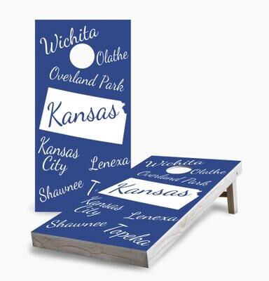 Skip's Garage Kansas State Pride Regulation 2x4 Cornhole Game Set