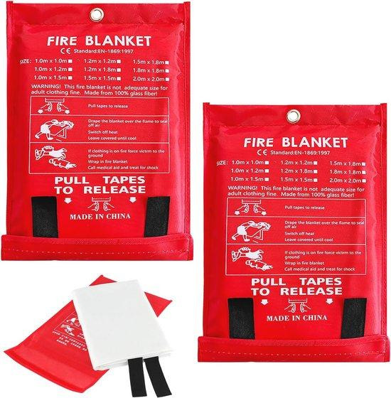 WAN Brandblusdeken 2 stuks - Glasvezel - 1,2 x 1,2 m