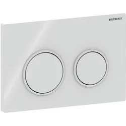 Geberit Omega20 Betätigungsplatte, für 2-Mengen-Spülung, 115.085.11.1, Farbe: weiß / weiß matt