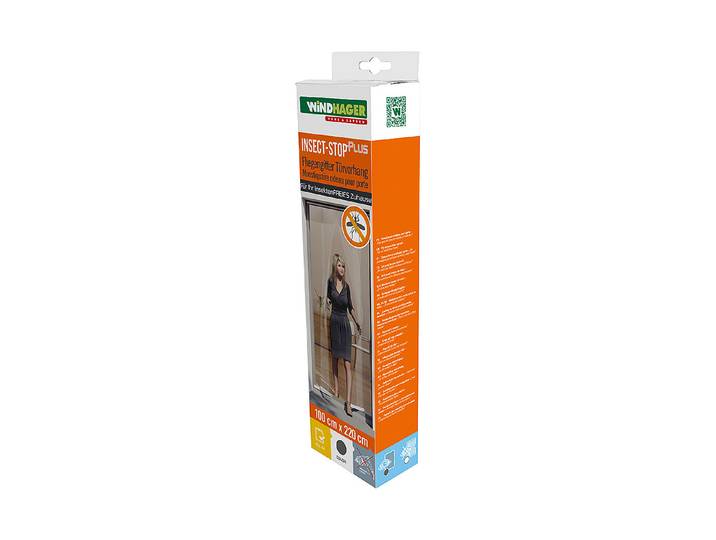 Windhager Fliegengitter Türvorhang Anthrazit 100 × 220 cm
