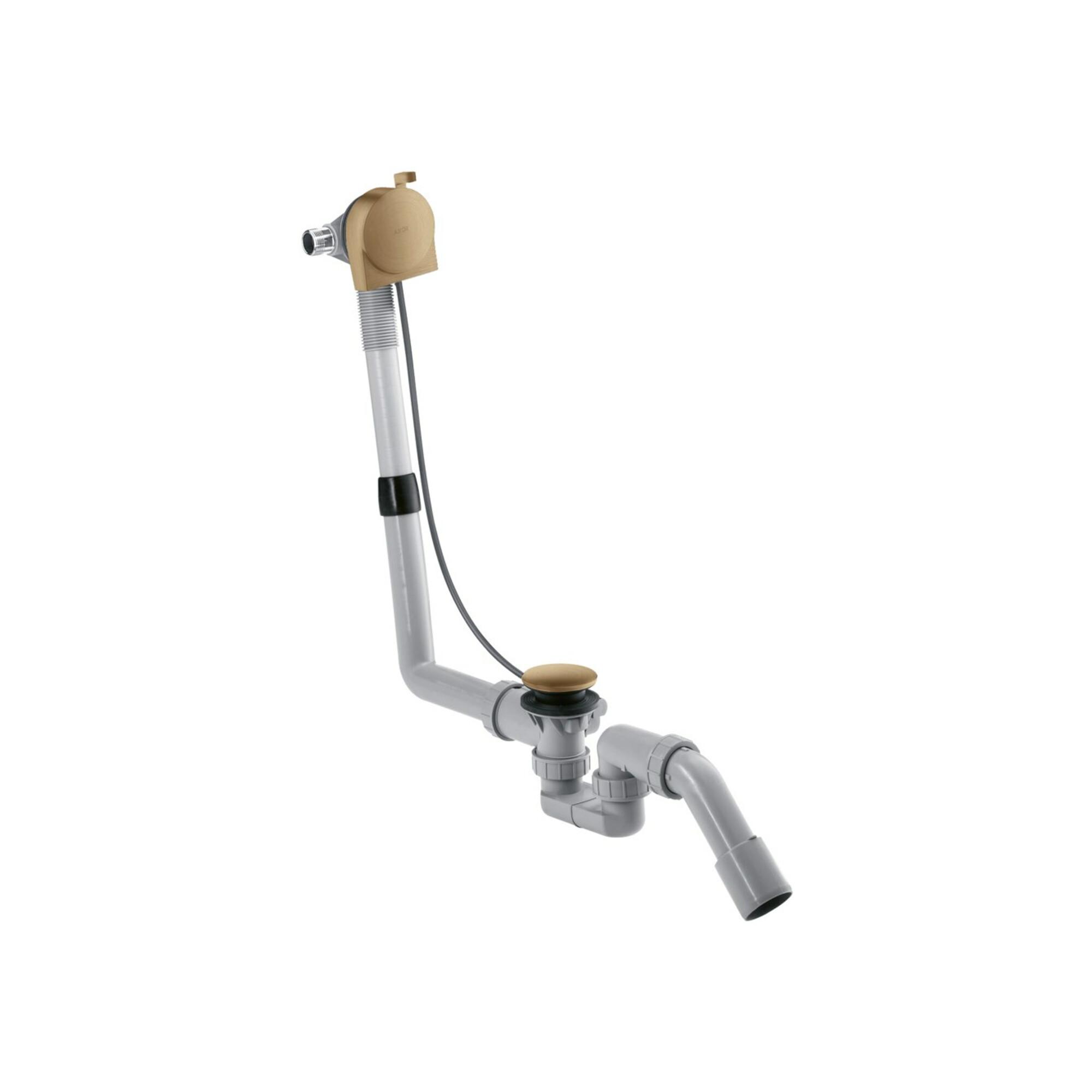 hansgrohe Komplettset Exafill S Wanneneinlauf, Ab- + ÜL-Garn., brush. bron (58307140)
