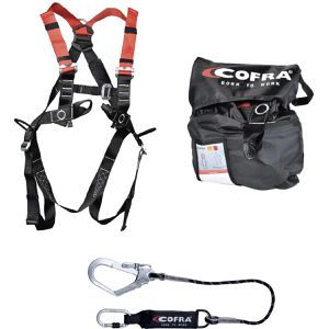 COFRA Sicherheitsgurt FINNER, 2-Punkt-System, Auffanggurt, Set, bis 150 kg, Größe S/M/L/XL/XXL