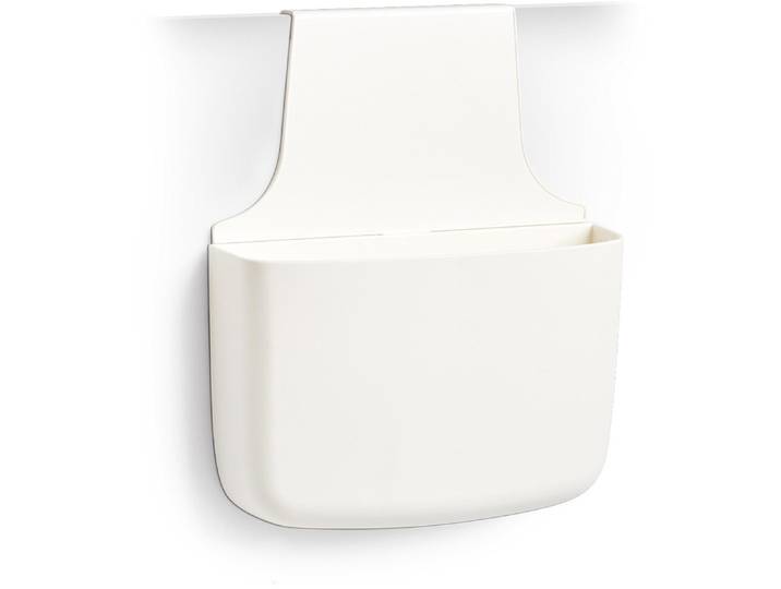 Einhängekorb ZELLER PRESENT, weiss (weiß), B:28cm H:34cm T:8,5cm, Kunststoff, Aufbewahrungsboxen, Einhängekorb, mit Aufhänger