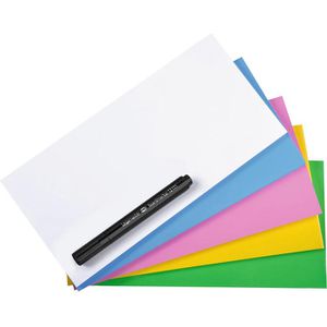Legamaster Moderationskarten Magic-Chart Notes 7-159494, selbsthaftend, rechteckig, sortiert, 10 x 20 cm, 250 Stück