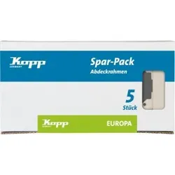 Kopp 401901018 EUROPA -Profi-Pack: 5x Abdeckrahmen, 2-fach, Farbe: cremeweiß