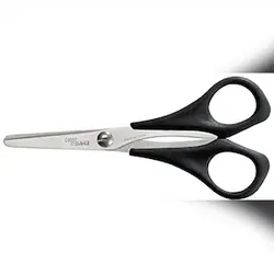 Dahle Papierschere 13cm, schwarzer ergonomischer Kunststoffgriff, rostfreie Stahlklingen