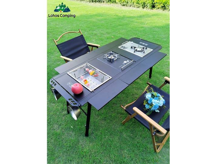 Lohascamping Table IGT pliante, table IGT de 5 unités, table légère, table de camping, table roulante de sac à dos, table d'expansion, bureau de jambe réglable, brûleur de bureau, table de barbecue,