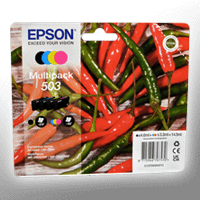 4 Epson Tinten C13T09Q640 Multipack KCMY 503