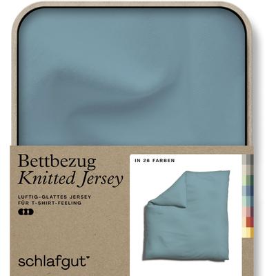 Schlafgut "Premium Bettbezug Knitted Jersey (1 St)" Ton-in-Ton Reißverschluss, Bio-Baumwolle mit Elasthan, Uni, OEKO Tex
