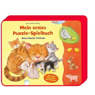 Mein erstes Puzzle-Spielbuch. Meine liebsten Tierkinder, Gebundene Ausgabe von Hans-Günther Döring, Arena