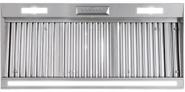Akicon 42 in. 1200 CFM Range Hood Insert Ducted with 4 Speed, 3 LED Lights and Heat Sensor Auto Speed