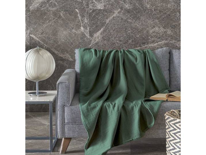 Plaid gaze de coton lichen 130x170 cm