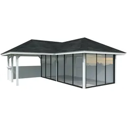 Palmako Pavillon Bianca 24,9 m2 Set 223 Slide Lackierung in weiß