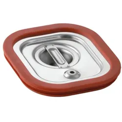 Bartscher GN-Behälter Zubehör Deckel für 1/6 GN mit Dichtung silber, 17.6x2x16.2 cm