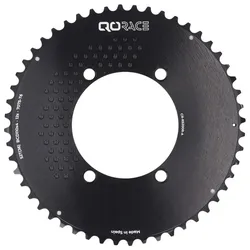 QO Bike Gear RACE Kettenblatt Aero 2-fach | außen | schwarz 52 Zähne